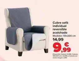 Carrefour Cubre sofá individual reversible acolchado oferta