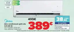 Carrefour Midea - aire acondicionado split lite 3,5 kw ia oferta