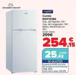 Carrefour Frigelux - combi rdp151be oferta