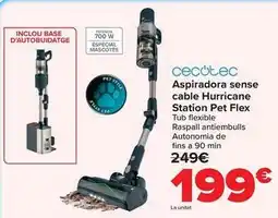 Carrefour Cecotec - aspirador sin cable hurricane station pet flex oferta