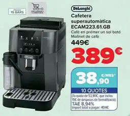 Carrefour Delonghi - cafetera superautomatica ecam223.61.gb oferta