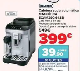 Carrefour Delonghi - cafetera superautomatica ecam290.61.sb oferta