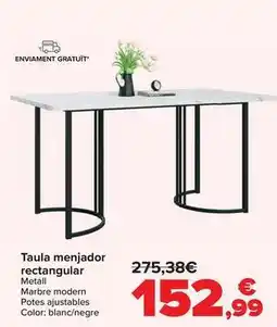 Carrefour Mesa de comedor rectangular oferta