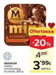 Caprabo Algida - magnum gelats miniametllats oferta