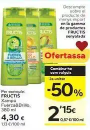 Caprabo Garnier - fructis xampú fuerza & brillo oferta
