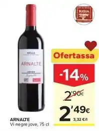 Caprabo Arnalte - vi negre jove oferta