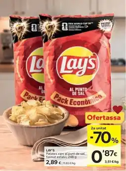 Caprabo Lay's - patates xips al punt de sal oferta