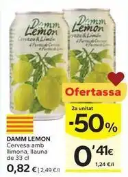Caprabo Damm lemon - cervesa amb llimona oferta