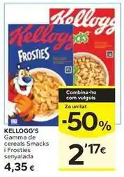 Caprabo Kellogg's - gamma de cereals smacks i frosties senyalada oferta