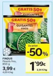 Caprabo Findus - pesols fins oferta