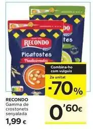 Caprabo Recondo - gamma de crostonets senyalada oferta