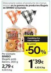 Caprabo Bimbo - bagels amb llavors oferta