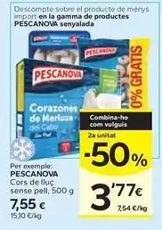 Caprabo Pescanova - cors de lluç sense pell oferta