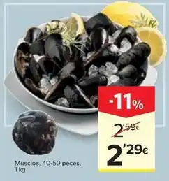Caprabo Musclos, 40-50 peces oferta