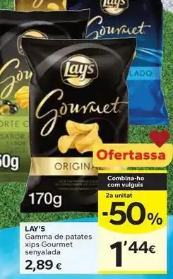 Caprabo Lay's - gamma de patates xips gourmet senyalada oferta