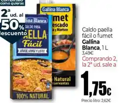 Unide Supermercados Gallina Blanca Caldo paella fácil o fumet oferta