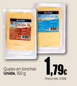 Unide Supermercados Unide queso en lonchas oferta