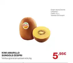 Supercor Kiwi amarillo sungold zespri oferta