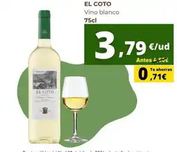 Supermercados Tu Alteza El coto - vino blanco oferta