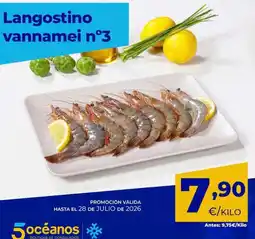 5 Océanos Langostino vannamei n3 oferta