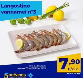 5 Océanos Langostino vannamei n3 oferta
