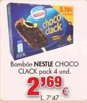 Congelados Copos Nestlé - bombón choco clack oferta