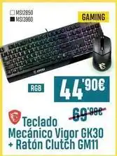 PCBox Gaming - teclado mecánico vigor gk30 + ratón gm11 oferta