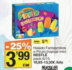 Economy Cash Nestlé - helado fantasmikos o pirulo tropical mini oferta