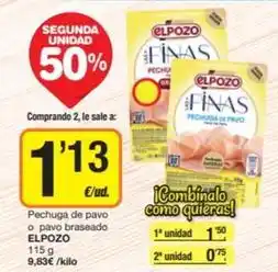 Economy Cash Elpozo - pechuga de pavo o pavo braseado oferta