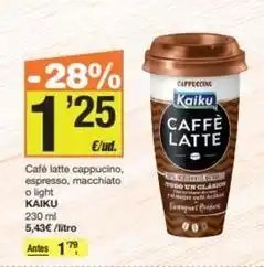 Economy Cash Kaiku - café latte cappuccino, espresso, macchiato o light oferta