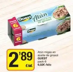 Economy Cash Guest - atun migas en aceite de girasol pack-6 oferta