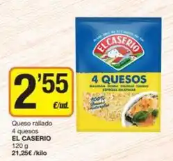 Economy Cash El caserío - queso rallado 4 quesos oferta