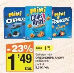 Economy Cash Lu - galletas mini oreo/chips ahoy/ principe oferta