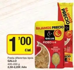 Economy Cash Gallo - pasta diferentes tipos oferta