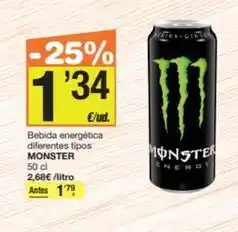 Economy Cash Monster - bebida energética oferta