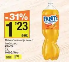 Economy Cash Fanta - refresco naranja zero o limón zero oferta