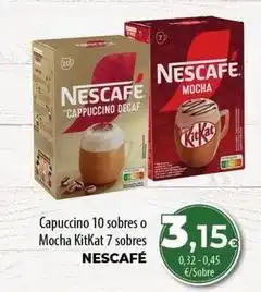 SPAR Lanzarote Nescafé - capuccino 10 sobres o mocha kitkat 7 sobres oferta