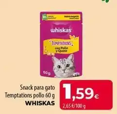 SPAR Lanzarote Whiskas - snack para gato temptations pollo oferta