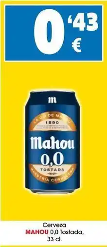 TOP Cash & Carry Mahou - cerveza 0,0 tostada oferta