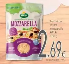 Valvi Supermercats Arla - formatge ratllat mozzarella oferta