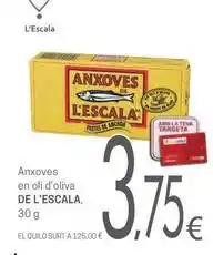 Valvi Supermercats L'escala - anxoves en oli d'oliva oferta