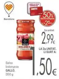 Valvi Supermercats Gallo - salsa bolonyesa oferta