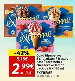 Maskom Supermercados Caramelo - cono blueberry/ 3 chocolates/ fresa y nata/ / cheesecake lemon oferta