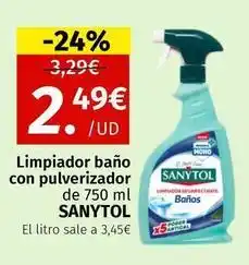 Maskom Supermercados Sanytol - limpiador baño con pulverizador oferta