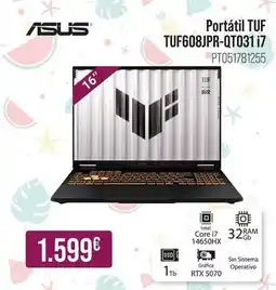 MR Micro Asus - portátil tuf tuf608jpr-qt031i oferta