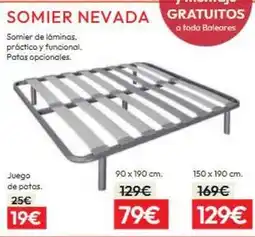 Muebles La Fábrica Somier nevada oferta