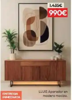 Muebles La Fábrica Lluis aparador en madera maciza oferta