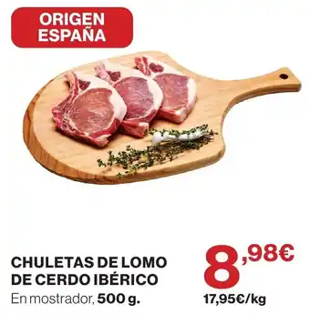 Supercor Chuletas de lomo de cerdo ibérico oferta