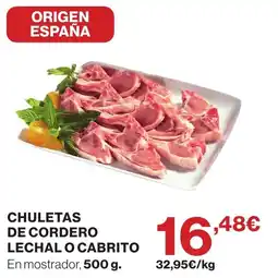 Supercor Chuletas de cordero lechal o cabrito oferta
