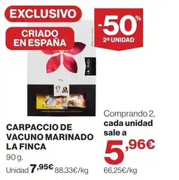 Supercor LA FINCA Carpaccio de vacuno marinado oferta